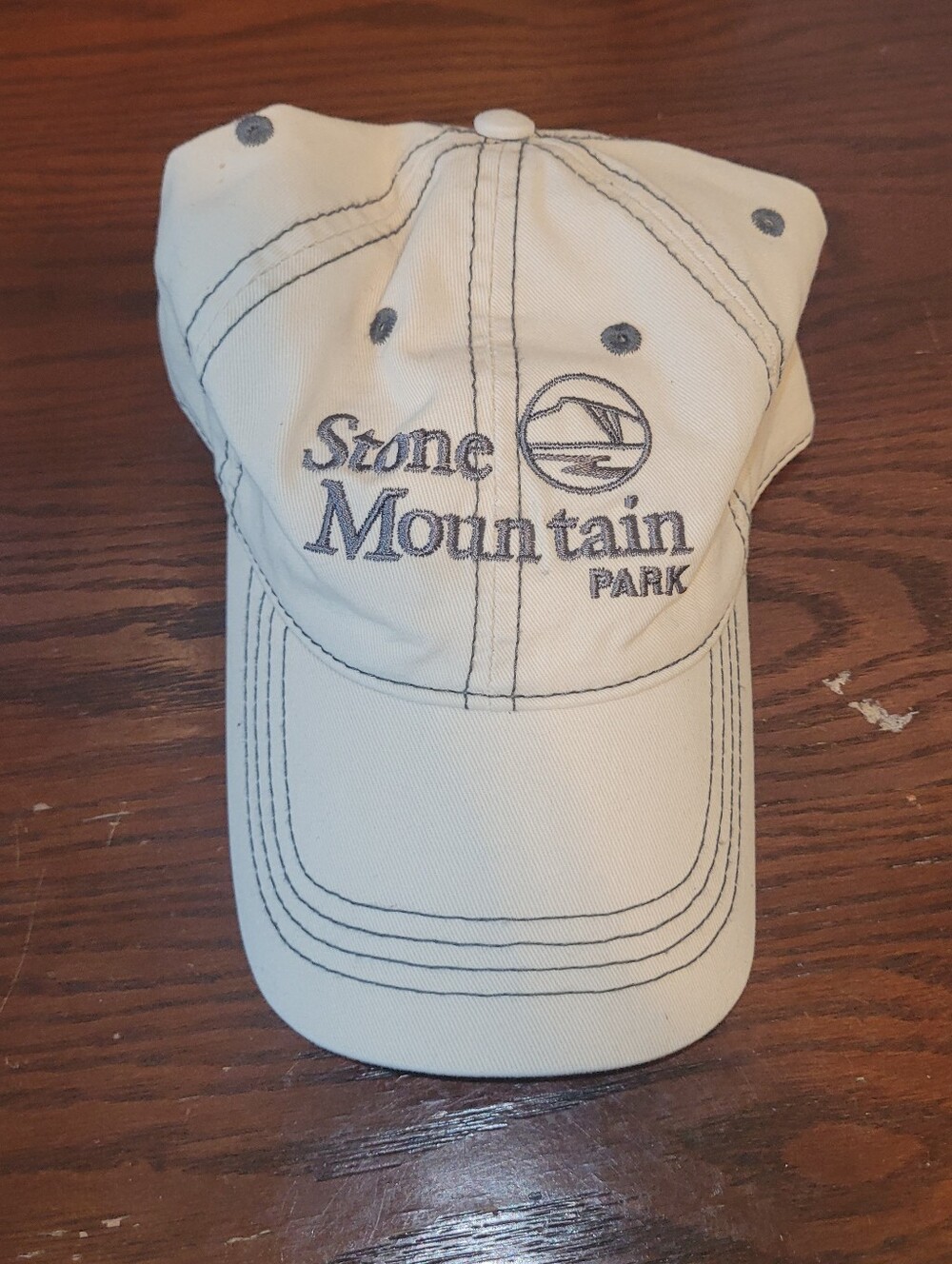 Prairie Mountain Stone Mountain Park Beige Cotton Baseball Cap Hat NWOT